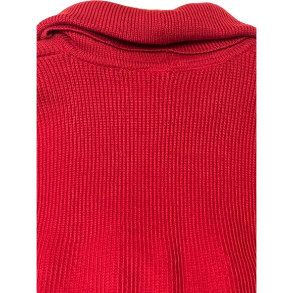 Vintage Red Turtleneck Sweater XL By Michael Carrie Long Sleeve Acrylic - Picture 15 of 15